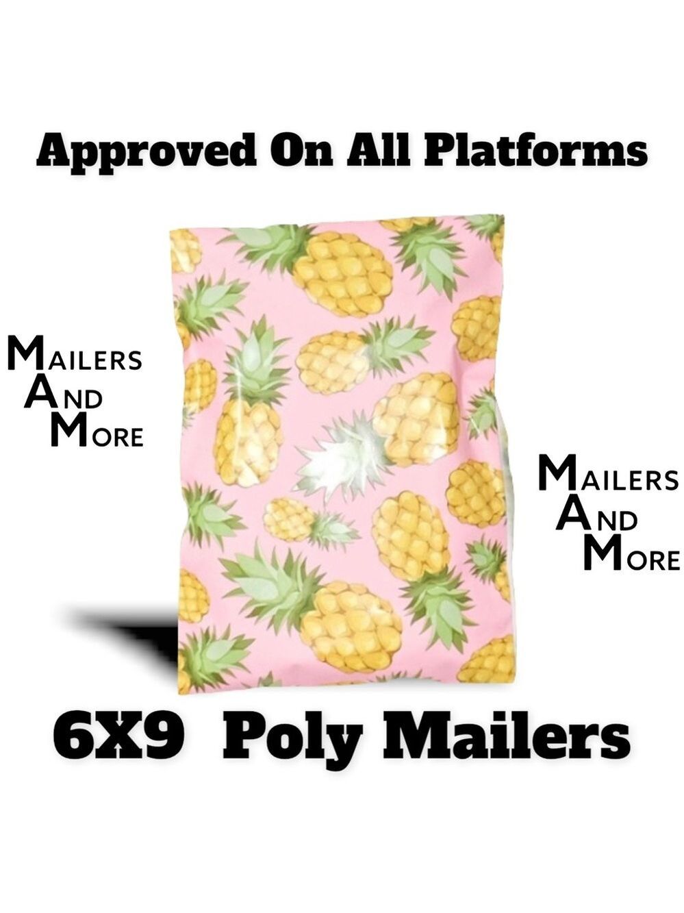 25 6X9 Pineapple Poly Mailers PRICE IS FIRM - Picture 6 of 9